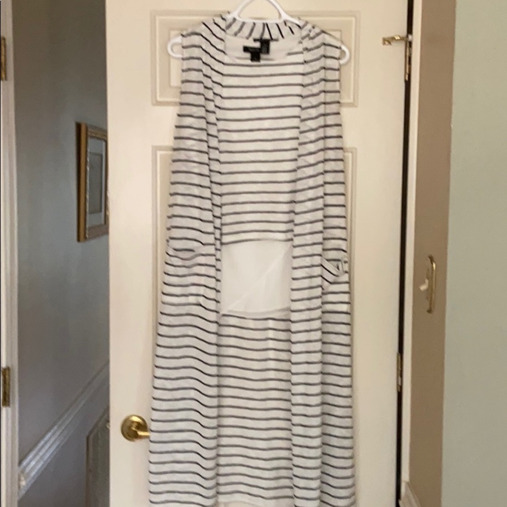 WHBM knit duster and tank